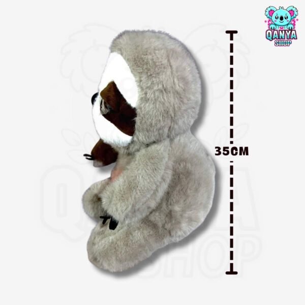 Peluche Perezoso Crema 35CM Anti Estrés con Efecto de Respiración | Cableado con 1 Botón