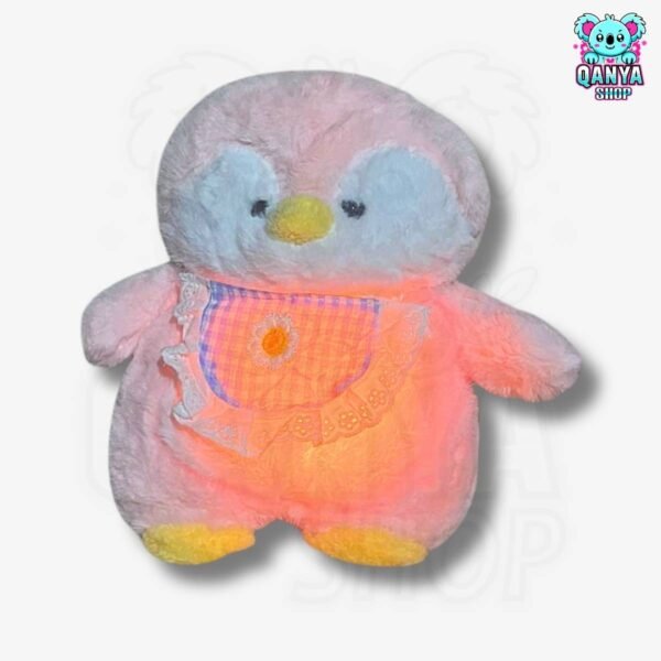 Peluche Pingüino con Babero Rosa(30 cm) Anti Estrés Efecto Respiración con Luz y Sonido (5) Peluche Pingüino con Babero Rosa (30 cm) Anti Estrés Efecto Respiración con Luz y Sonido