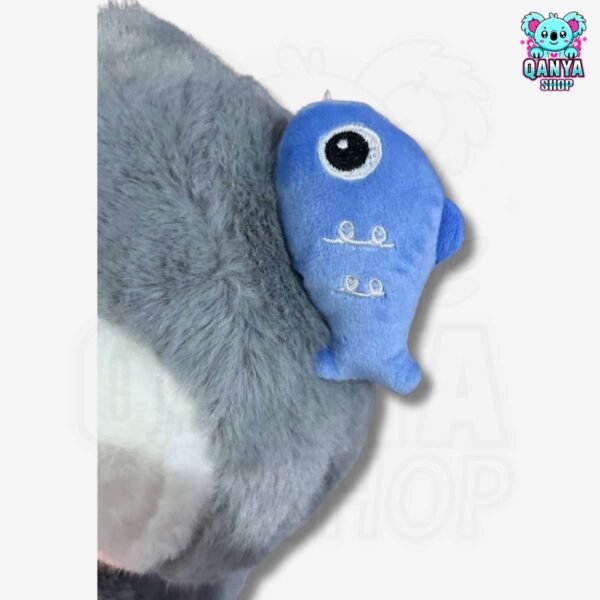 Peluche Pingüino con Pez 35CM Anti Estrés con Efecto de Respiración | Cableado con 1 Botón