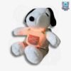 Peluche Snoopy con Overol y Mochila Anti Estrés con Efecto Respiración y Luz 40 cm y 60 cm