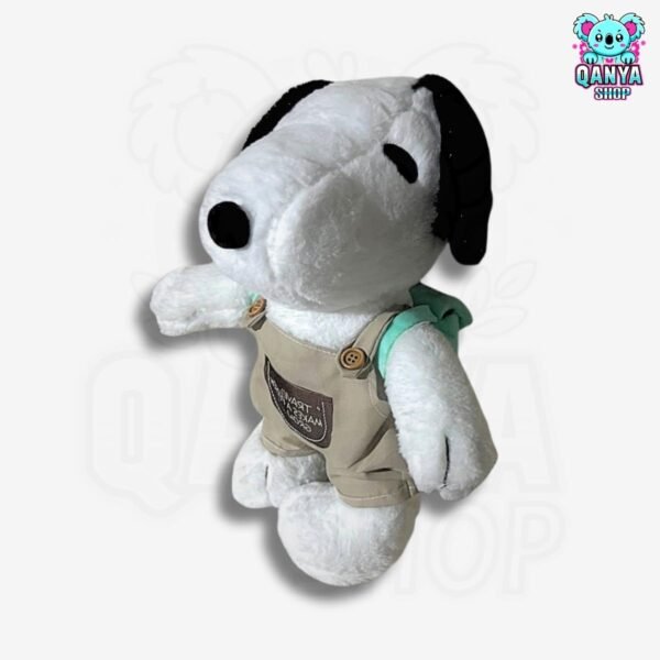 Peluche Snoopy con Overol y Mochila Anti Estrés con Efecto Respiración y Luz 40 cm y 60 cm