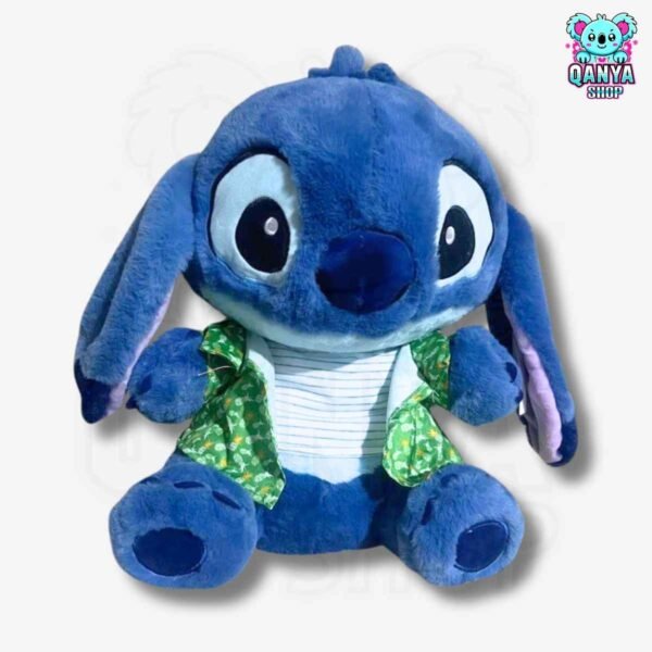 Peluche Stitch con Polera Playera (45 cm) Anti Estrés | Efecto Respiración con Luz y Sonido