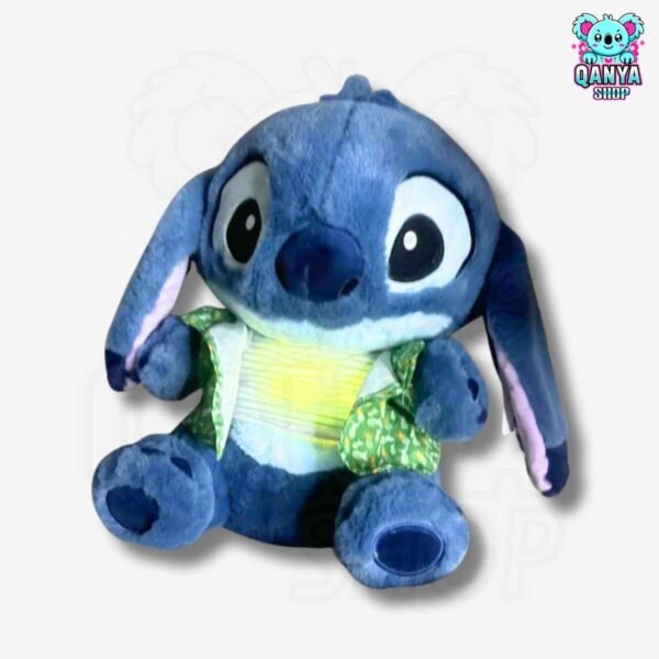 Peluche Stitch con Polera Playera (45 cm) Anti Estrés | Efecto Respiración con Luz y Sonido