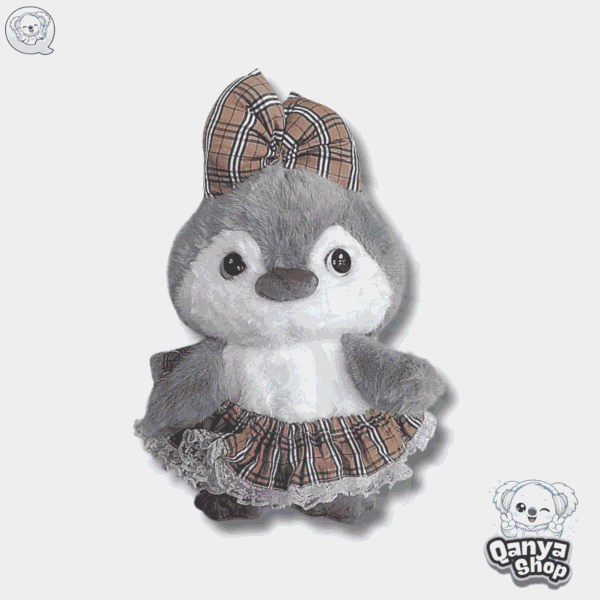 Peluche Pingüino con Tutú y Moño 38 cm, con Efecto Respiración con Luz y Sonido