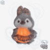 Peluche Pingüino con Tutú y Moño 38 cm, con Efecto Respiración con Luz y Sonido