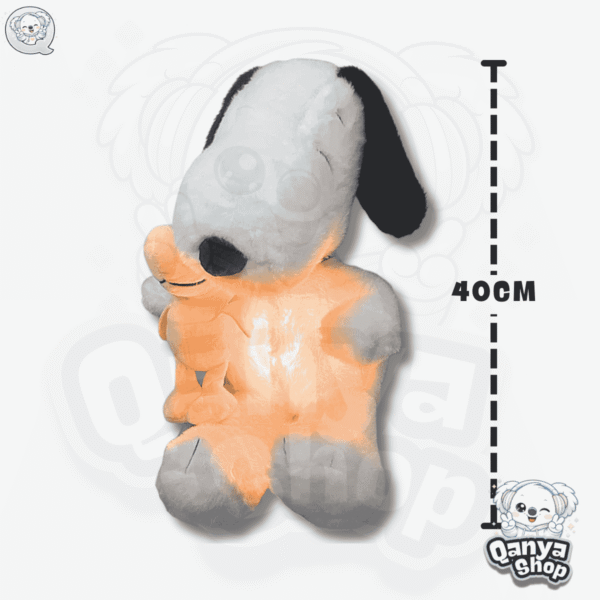 Peluche Snoopy con Woodstock (Emilio) 40 cm Efecto Respiración con Luz y Sonido
