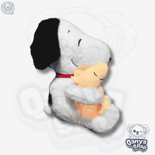 Peluche Snoopy con Woodstock (Emilio) 40 cm Efecto Respiración con Luz y Sonido