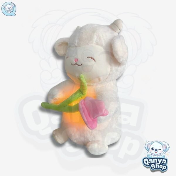 Peluche Cordero con Tulipán 40 cm Efecto Respiración con Luz y Sonido (2) Peluche Cordero con Tulipán 40 cm Efecto Respiración con Luz y Sonido