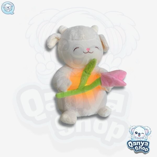 Peluche Cordero con Tulipán 40 cm Efecto Respiración con Luz y Sonido (5) Peluche Cordero con Tulipán 40 cm Efecto Respiración con Luz y Sonido