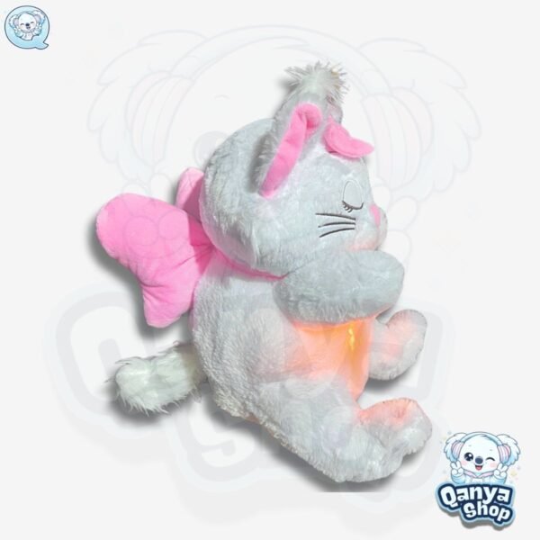 Peluche Gato Marie Ojo Cerrado 35cm Efecto Respiración con Luz y Sonido