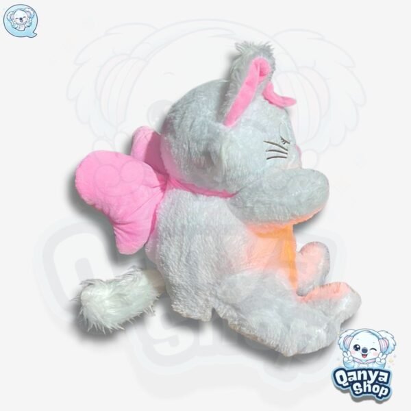 Peluche Gato Marie Ojo Cerrado 35cm Efecto Respiración con Luz y Sonido