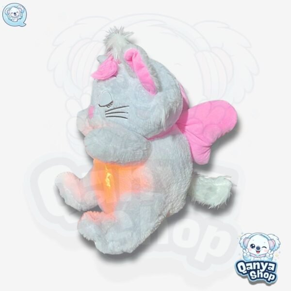 Peluche Gato Marie Ojo Cerrado 35cm Efecto Respiración con Luz y Sonido