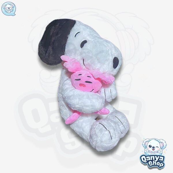 Peluche Snoopy con Conejito Sonriente (Smiling Bunny) 35cm Efecto Respiración con Luz y Sonido