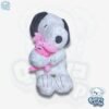 Peluche Snoopy con Conejito Sonriente (Smiling Bunny) 35cm Efecto Respiración con Luz y Sonido