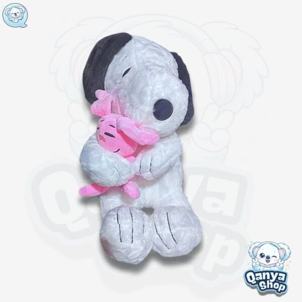 Peluche Snoopy con Conejito Sonriente (Smiling Bunny) 35cm Efecto Respiración con Luz y Sonido