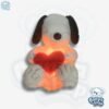 Peluche Snoopy con Corazón 30 cm Efecto Respiración con Luz y Sonido