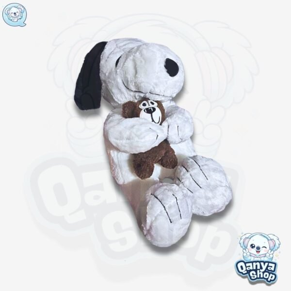 Peluche Snoopy con Oso 35cm Efecto Respiración con Luz y Sonido 4 funcionalidades