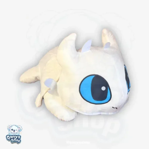 Furia Luminosa Dream Hug – Peluche Dragón Blanco Gigante 80 cm | Qanya Shop