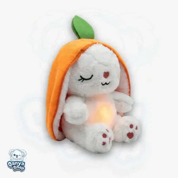 Peluche Bunny Sweet Dreams 30 cm con Efecto de Respiración, Luz, Sonido y Controlador Extraíble | Qanya Shop