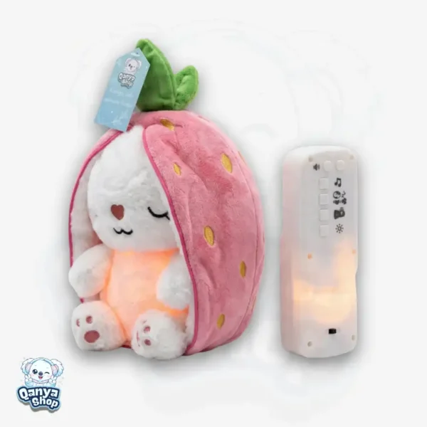 Peluche Bunny Sweet Dreams 30 cm con Efecto de Respiración, Luz, Sonido y Controlador Extraíble | Qanya Shop