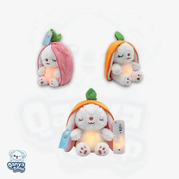 Peluche Bunny Sweet Dreams 30 cm con Efecto de Respiración, Luz, Sonido y Controlador Extraíble | Qanya Shop